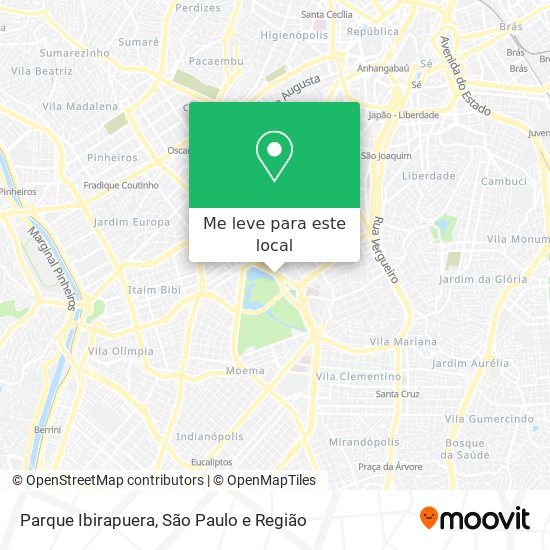 Parque Ibirapuera mapa