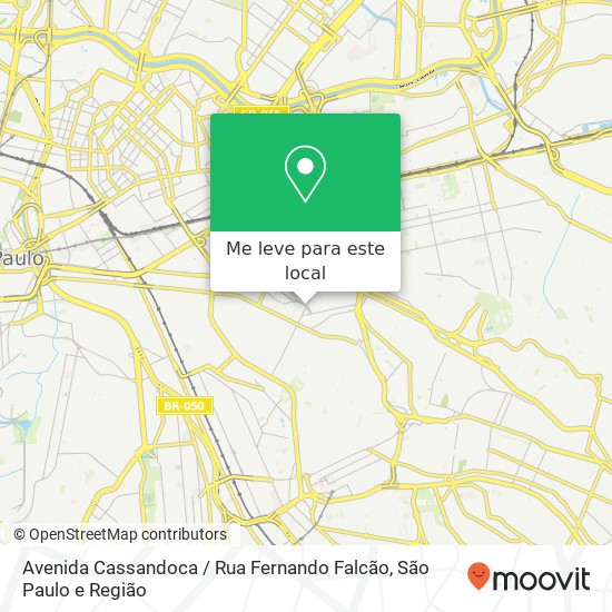 Avenida Cassandoca / Rua Fernando Falcão mapa