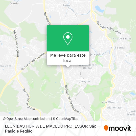 LEONIDAS HORTA DE MACEDO PROFESSOR mapa