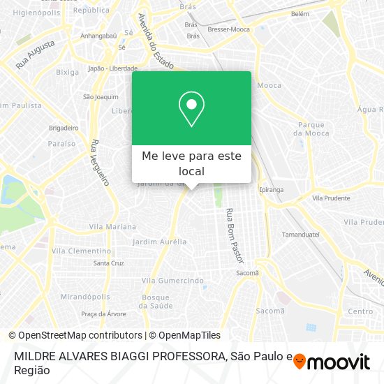 MILDRE ALVARES BIAGGI PROFESSORA mapa