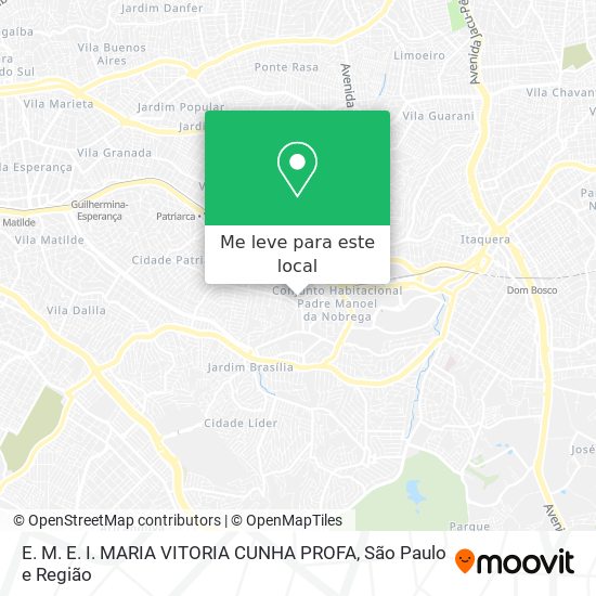 E. M. E. I. MARIA VITORIA CUNHA PROFA mapa