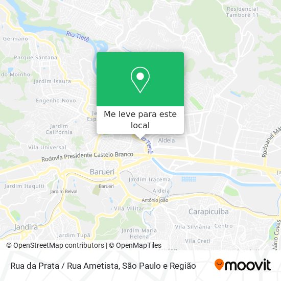 Rua da Prata / Rua Ametista mapa