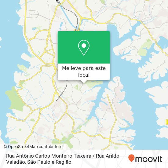 Rua Antônio Carlos Monteiro Teixeira / Rua Arildo Valadão mapa