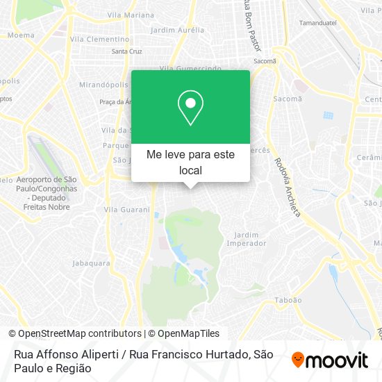 Rua Affonso Aliperti / Rua Francisco Hurtado mapa