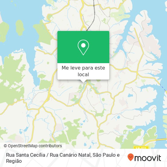 Rua Santa Cecília / Rua Canário Natal mapa
