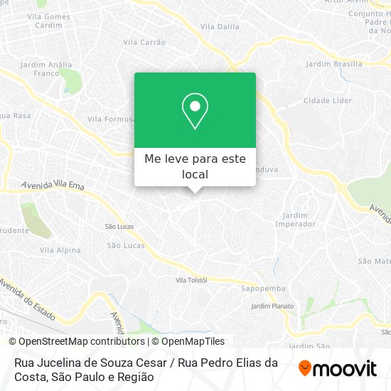 Rua Jucelina de Souza Cesar / Rua Pedro Elias da Costa mapa