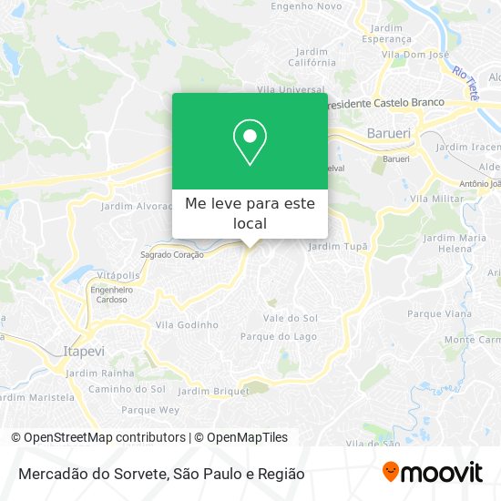 Mercadão do Sorvete mapa