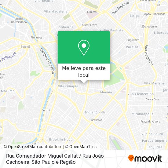 Rua Comendador Miguel Calfat / Rua João Cachoeira mapa