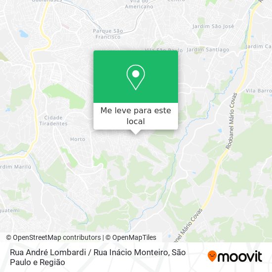 Rua André Lombardi / Rua Inácio Monteiro mapa