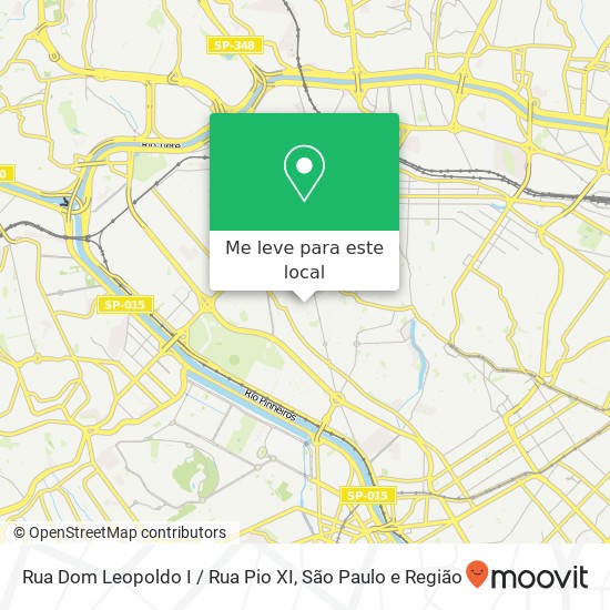 Rua Dom Leopoldo I / Rua Pio XI mapa