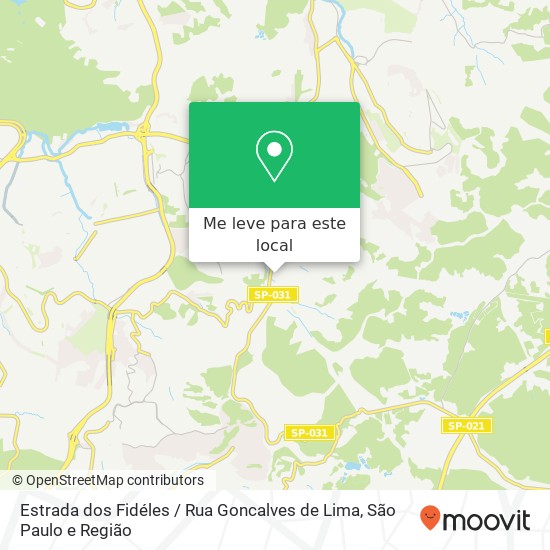 Estrada dos Fidéles / Rua Goncalves de Lima mapa