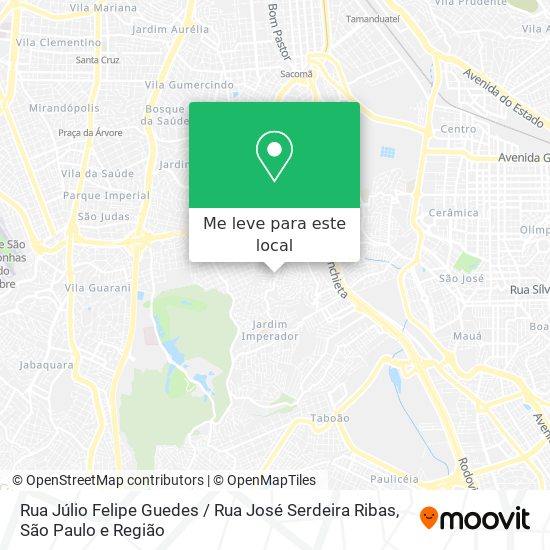 Rua Júlio Felipe Guedes / Rua José Serdeira Ribas mapa