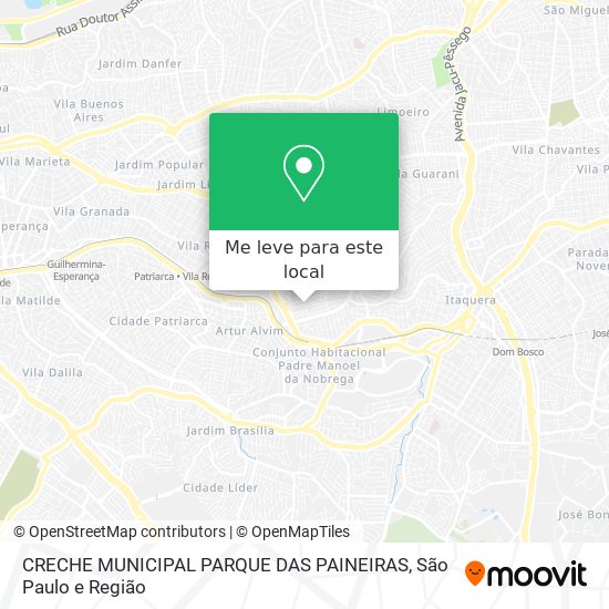 CRECHE MUNICIPAL PARQUE DAS PAINEIRAS mapa