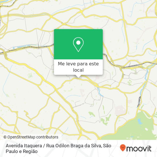 Avenida Itaquera / Rua Odilon Braga da Silva mapa