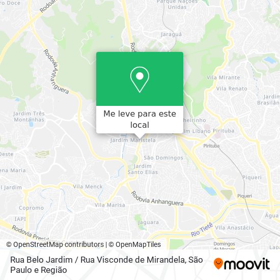 Rua Belo Jardim / Rua Visconde de Mirandela mapa