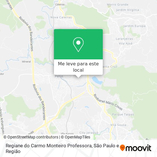 Regiane do Carmo Monteiro Professora mapa
