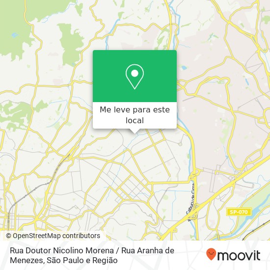 Rua Doutor Nicolino Morena / Rua Aranha de Menezes mapa