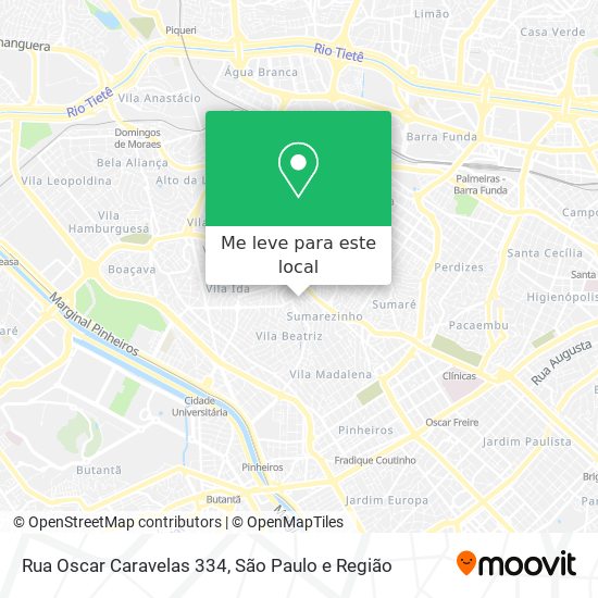 Rua Oscar Caravelas 334 mapa