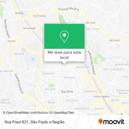 Rua Piaui  821 mapa