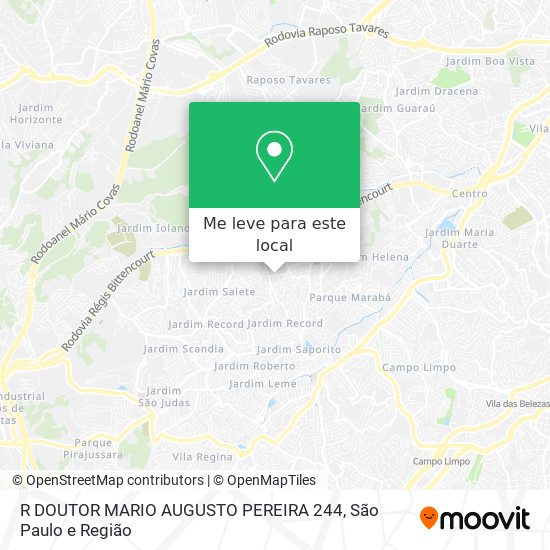 R DOUTOR MARIO AUGUSTO PEREIRA 244 mapa