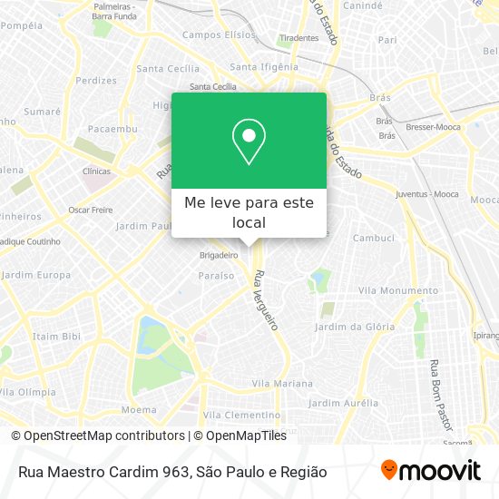 Rua Maestro Cardim 963 mapa