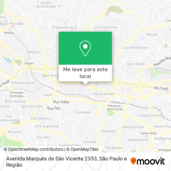 Avenida Marquês de São Vicente 2353 mapa