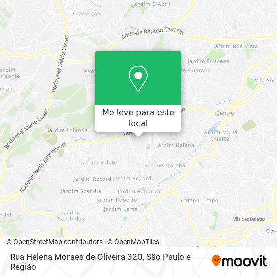 Rua Helena Moraes de Oliveira 320 mapa