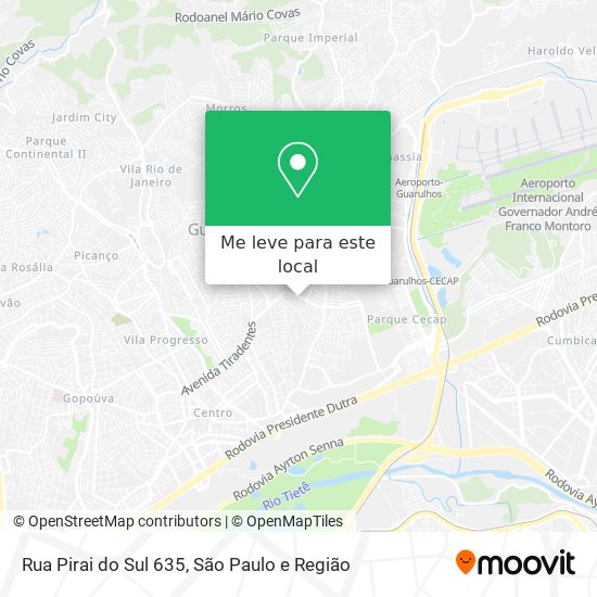 Rua Pirai do Sul 635 mapa