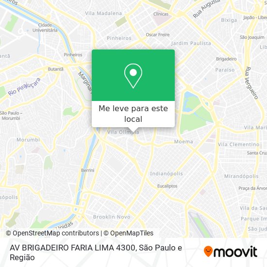 AV BRIGADEIRO FARIA LIMA 4300 mapa