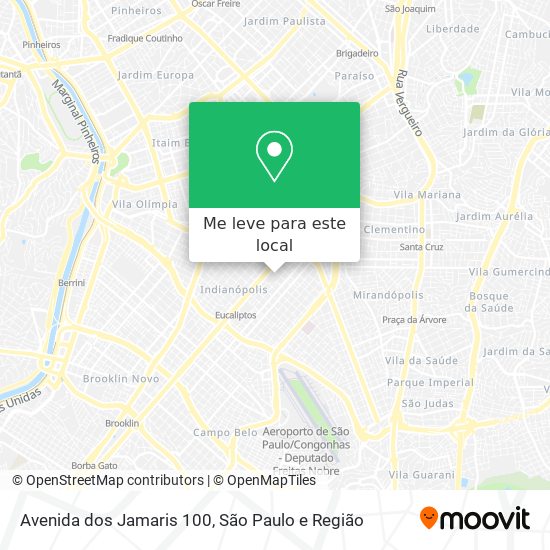 Avenida dos Jamaris  100 mapa