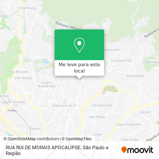 RUA RUI DE MORAIS APOCALIPSE mapa