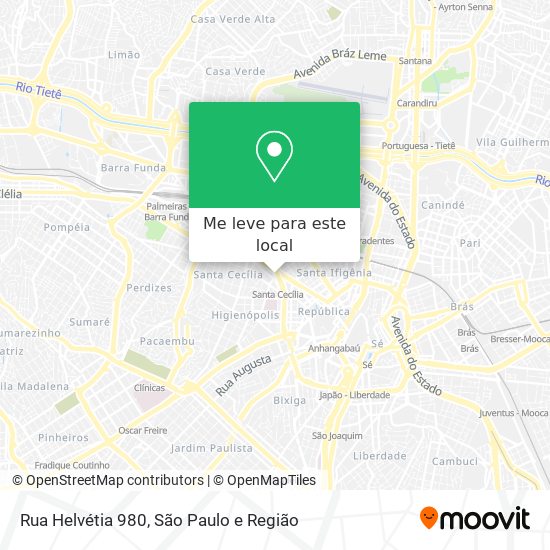 Rua Helvétia  980 mapa