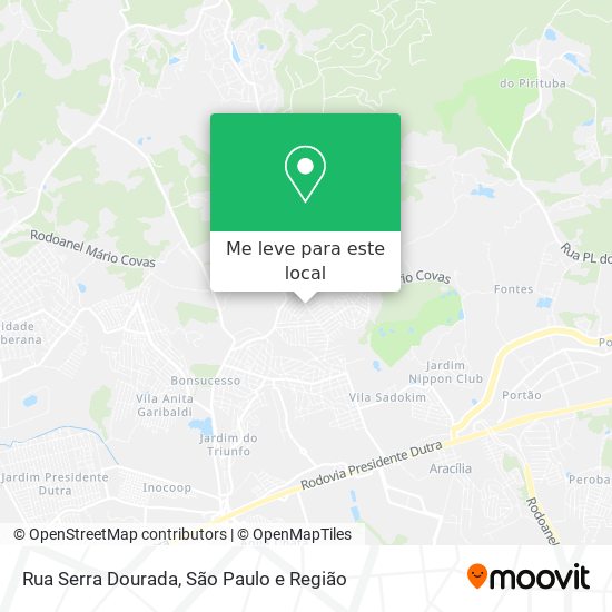 Rua Serra Dourada mapa