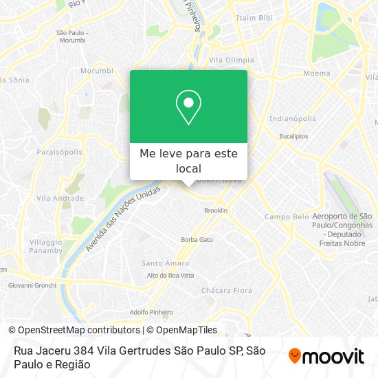 Rua Jaceru  384   Vila Gertrudes   São Paulo   SP mapa
