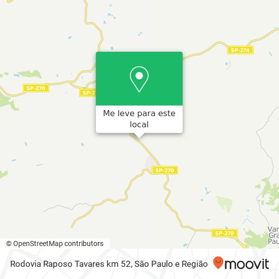Rodovia Raposo Tavares km 52 mapa