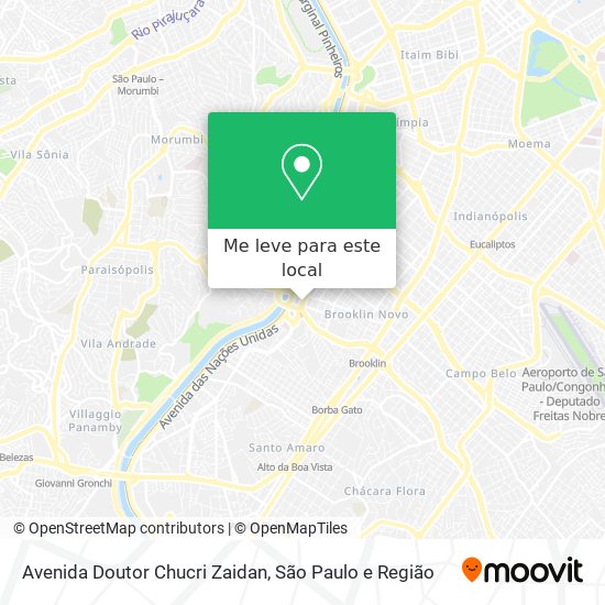 Avenida Doutor Chucri Zaidan mapa