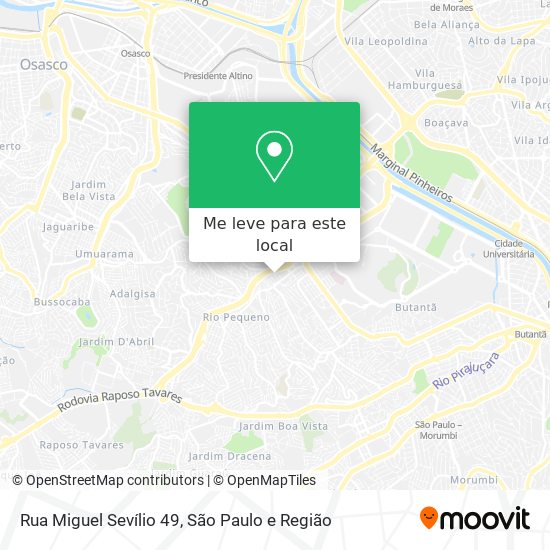 Rua Miguel Sevílio 49 mapa