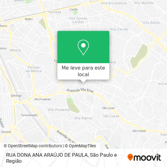 RUA DONA ANA ARAÚJO DE PAULA mapa