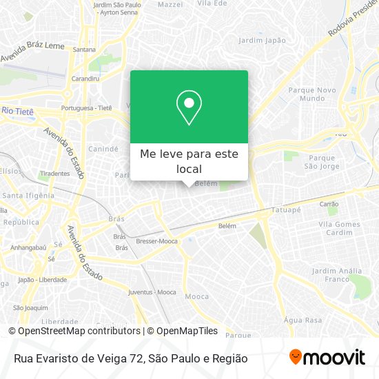 Rua Evaristo de Veiga  72 mapa