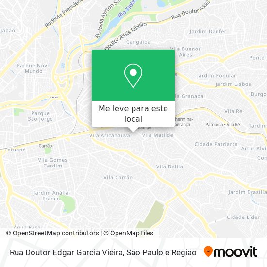 Rua Doutor Edgar Garcia Vieira mapa