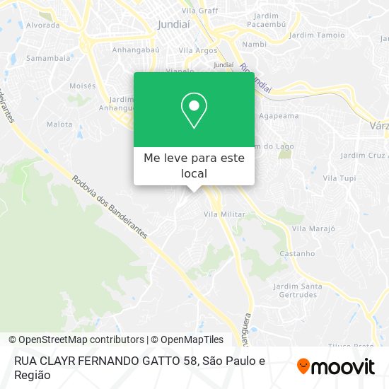 RUA CLAYR FERNANDO GATTO 58 mapa