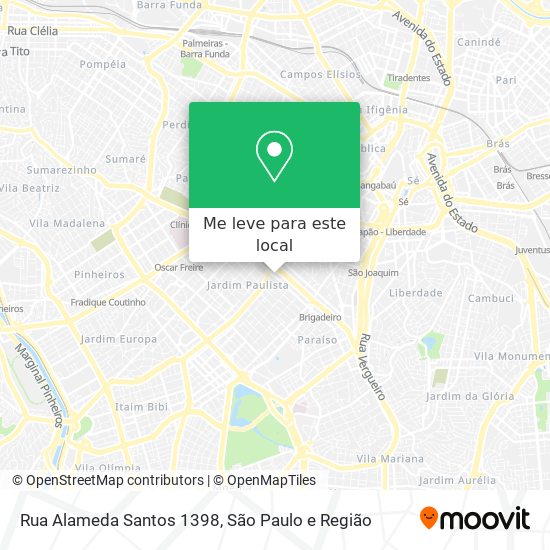 Rua Alameda Santos 1398 mapa