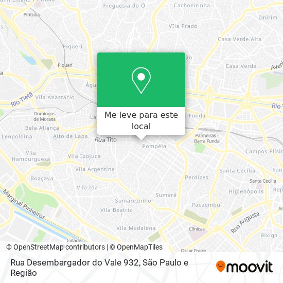 Rua Desembargador do Vale 932 mapa