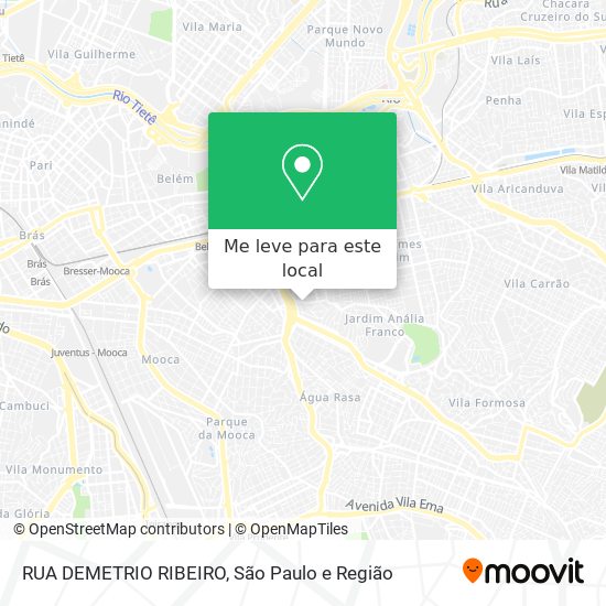 RUA DEMETRIO RIBEIRO mapa