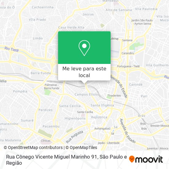 Rua Cônego Vicente Miguel Marinho 91 mapa