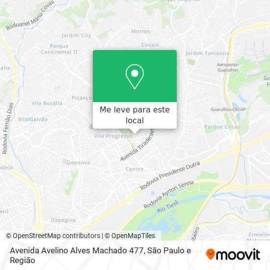 Avenida Avelino Alves Machado 477 mapa