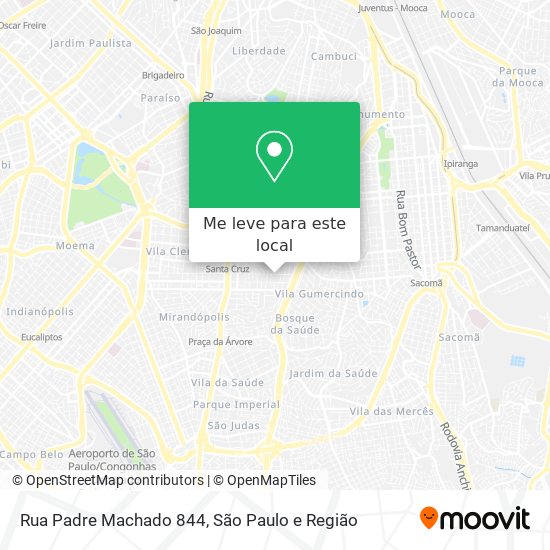 Rua Padre Machado  844 mapa