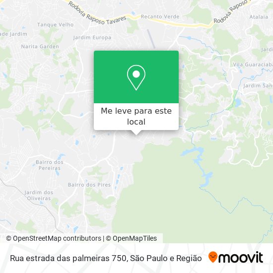 Rua estrada das palmeiras 750 mapa