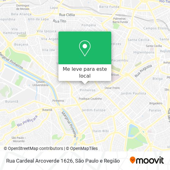 Rua Cardeal Arcoverde  1626 mapa