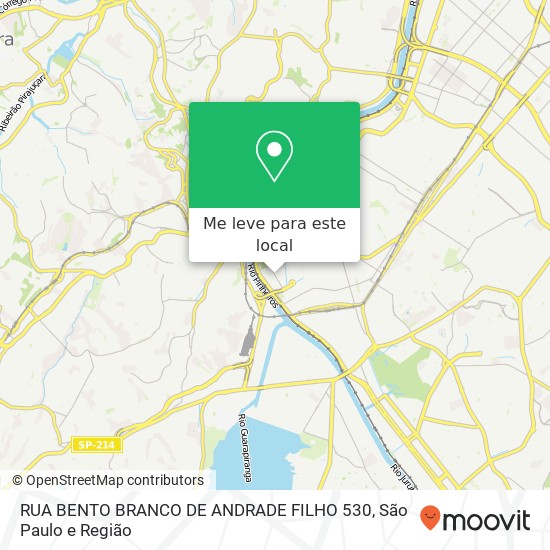 RUA BENTO BRANCO DE ANDRADE FILHO 530 mapa